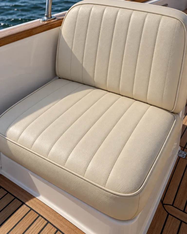 The same seat after the burn was mended