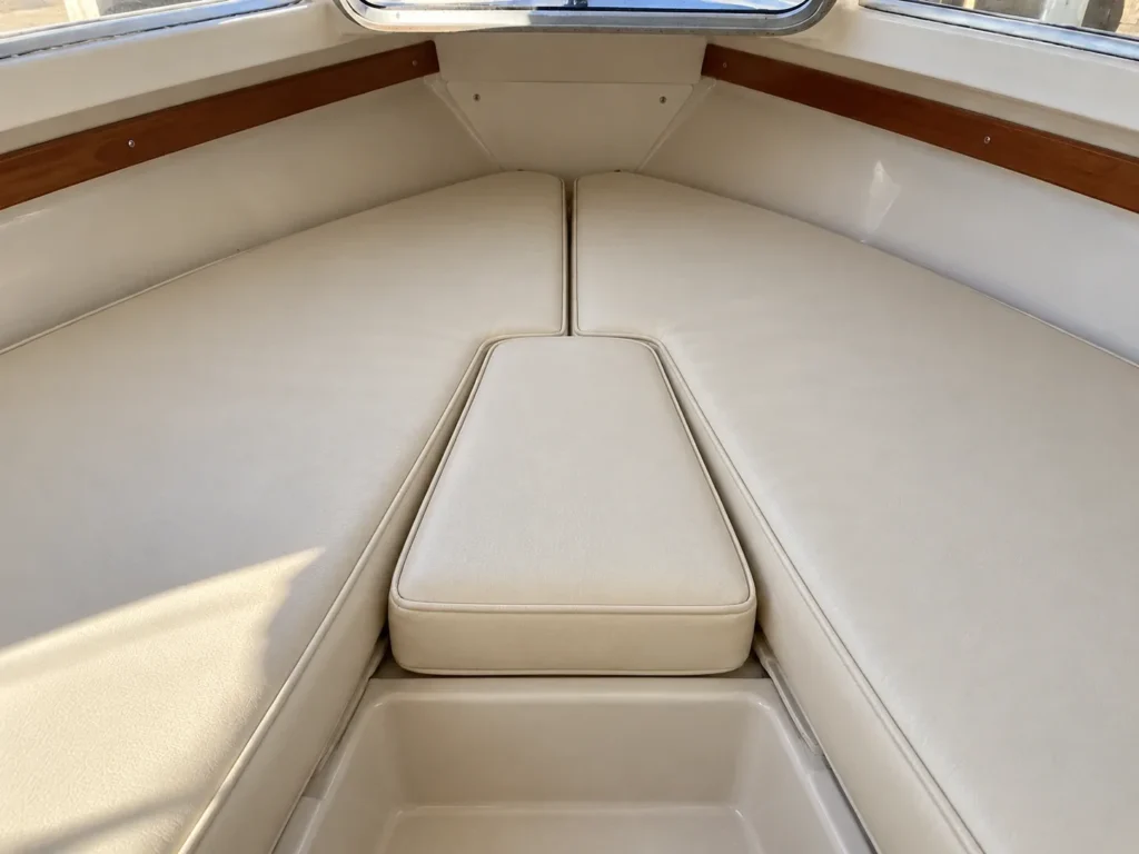 New v-berth cushions in the same shape