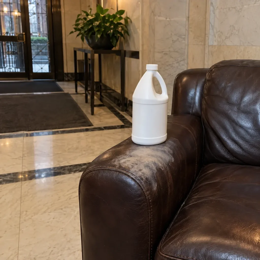 Multi-surface sprays on lobby and clubhouse furniture