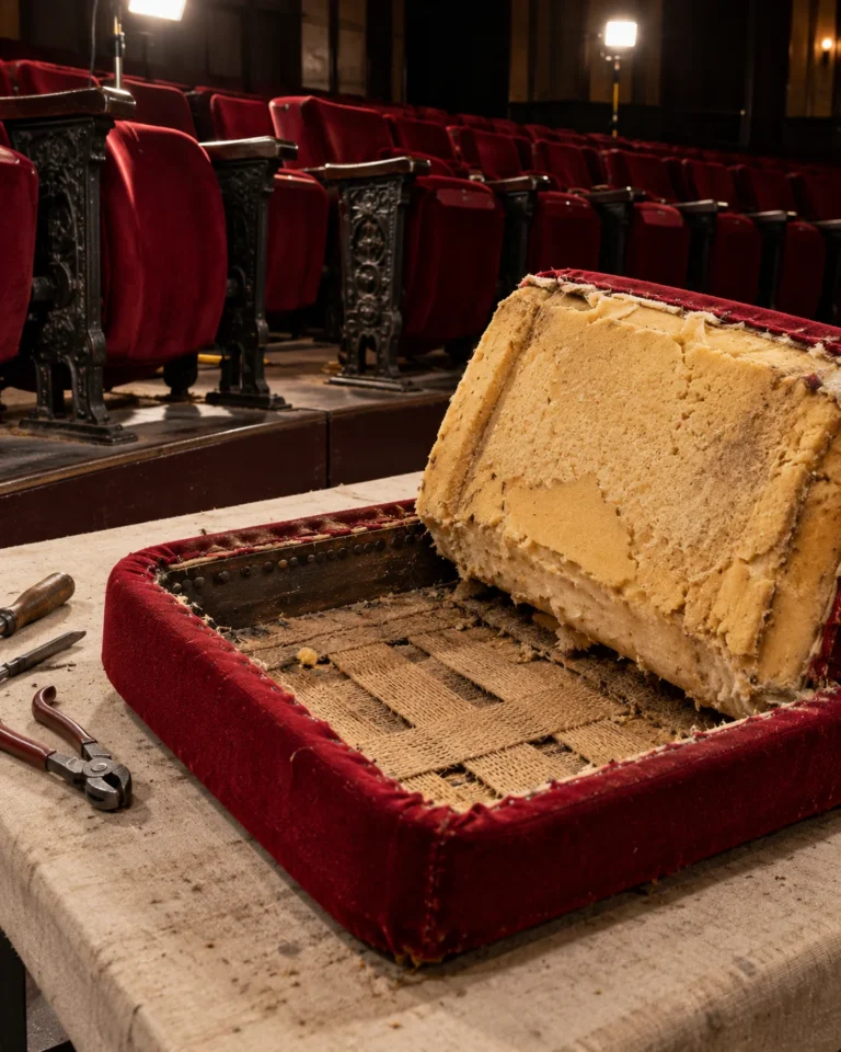 Cushion foam of a fixed lecture hall seat