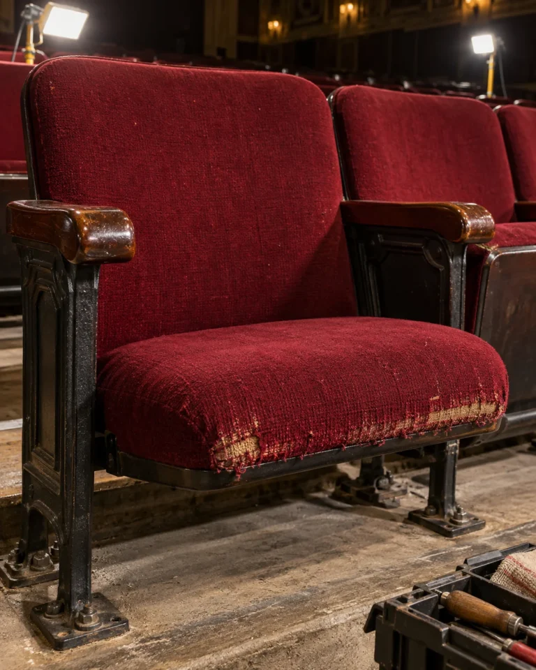 Pan of a fixed lecture hall seat
