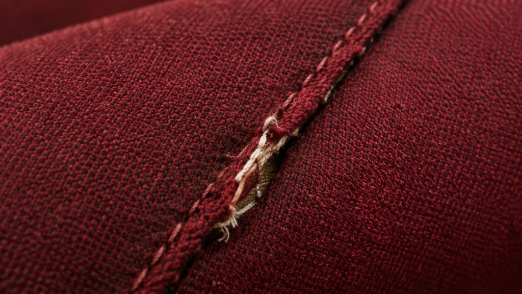 Seams on padded venue seating