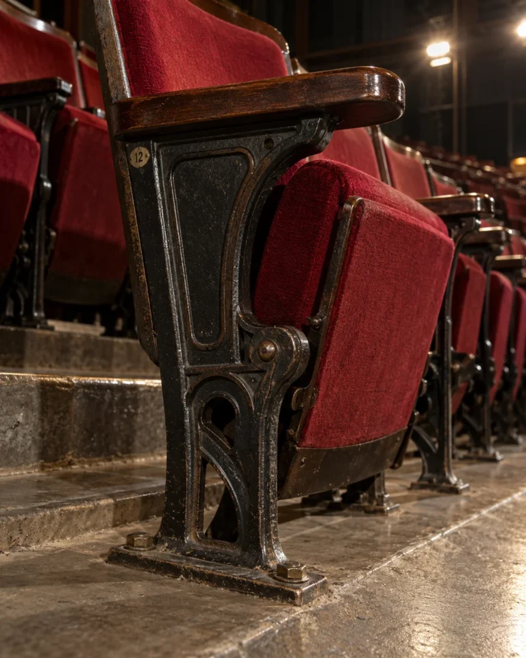 Cast frame of a fixed lecture hall seat