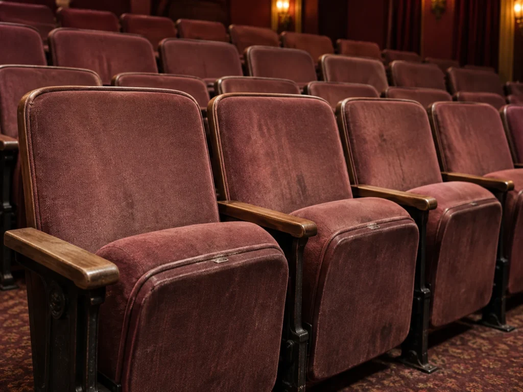 Worn velvet seats before recovering