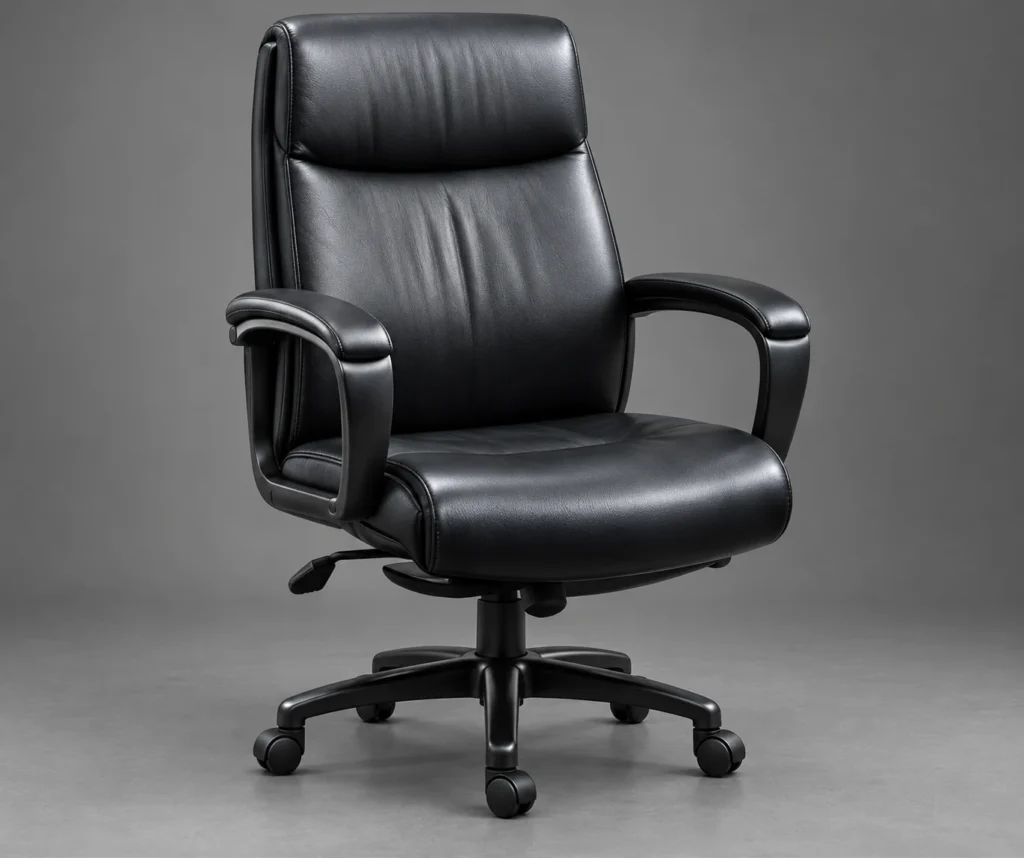 The same chair once its arm caps were refinished