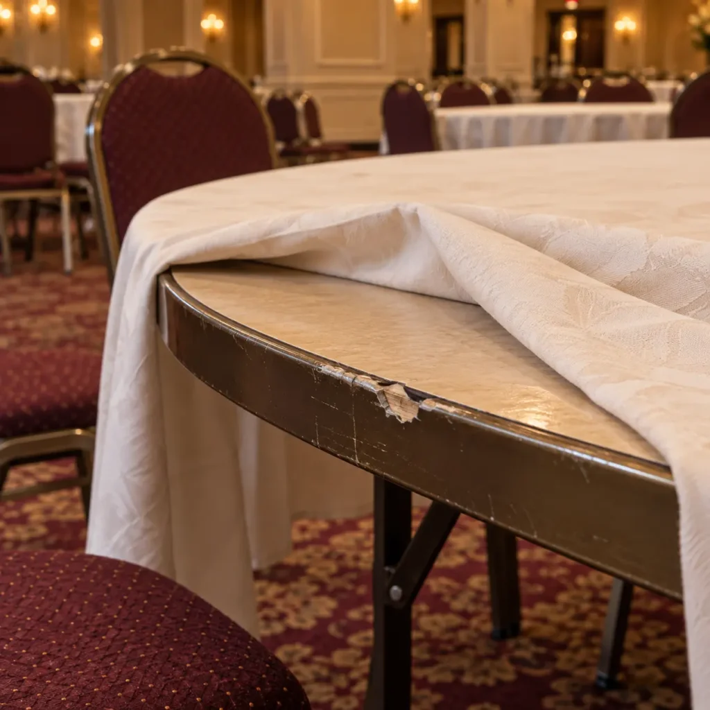 Table edges on bar furniture