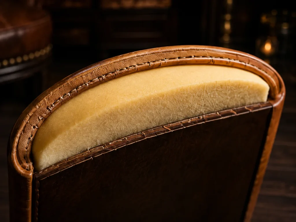 Front edge roll on a bar stool