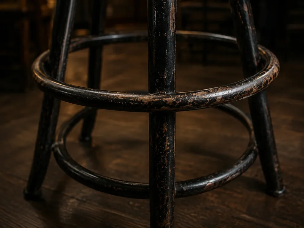 Footring line on a bar stool