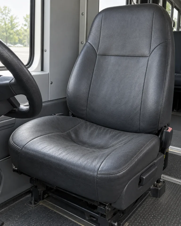 An operator's seat hollowed in the middle
