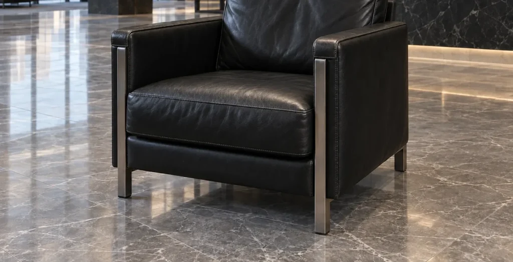 The same lounge chair once refinished