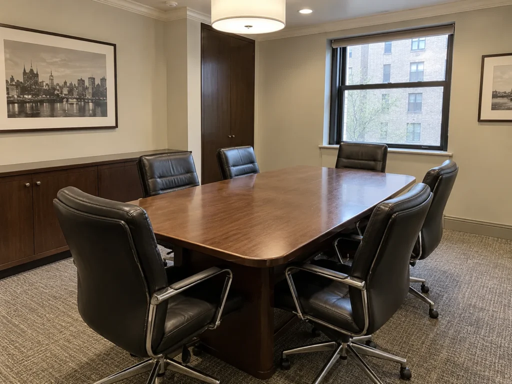 conference chairs in a commercial room