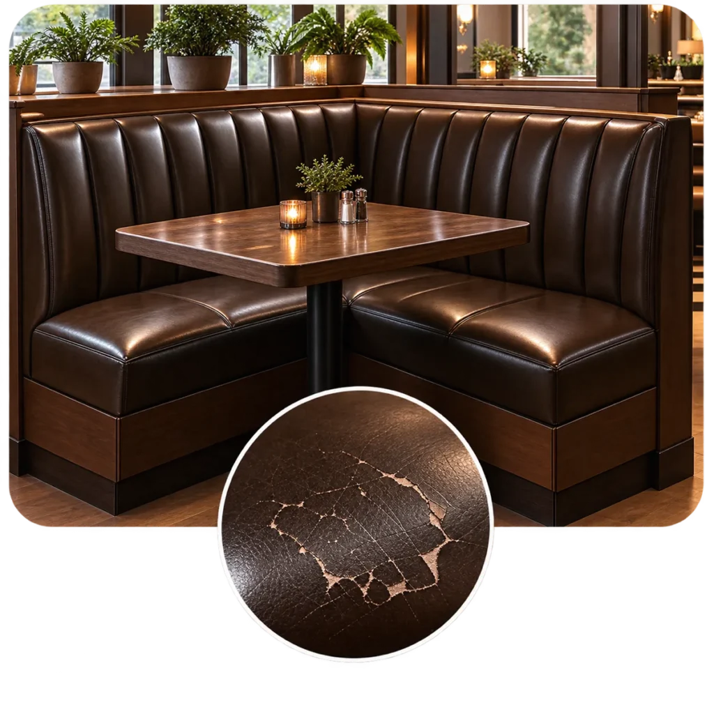 Crazed corner on bar seating