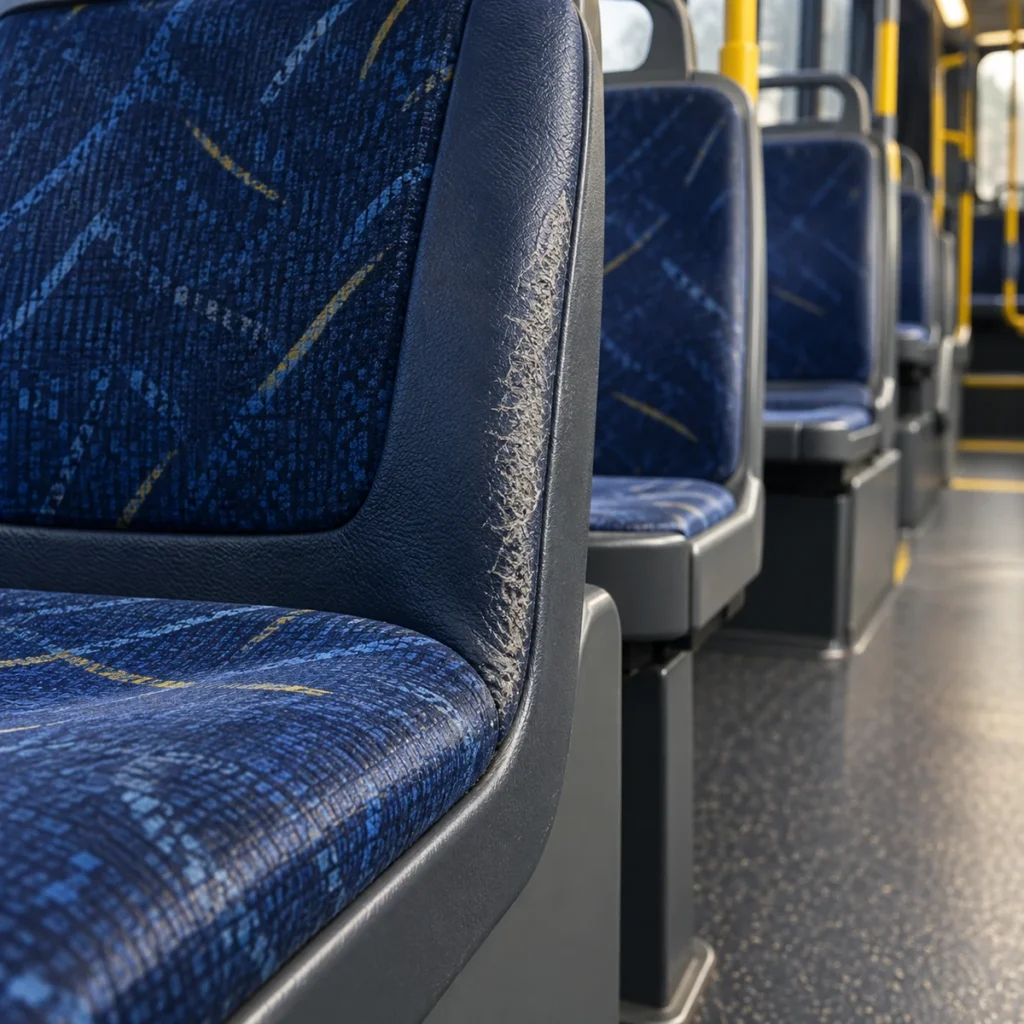 Aisle-side edge in a commercial vehicle