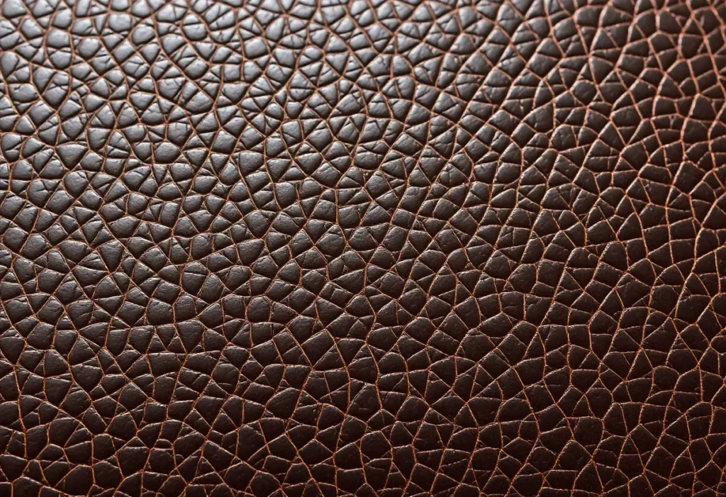 Leather chair ready for new upholstery: a crazed surface