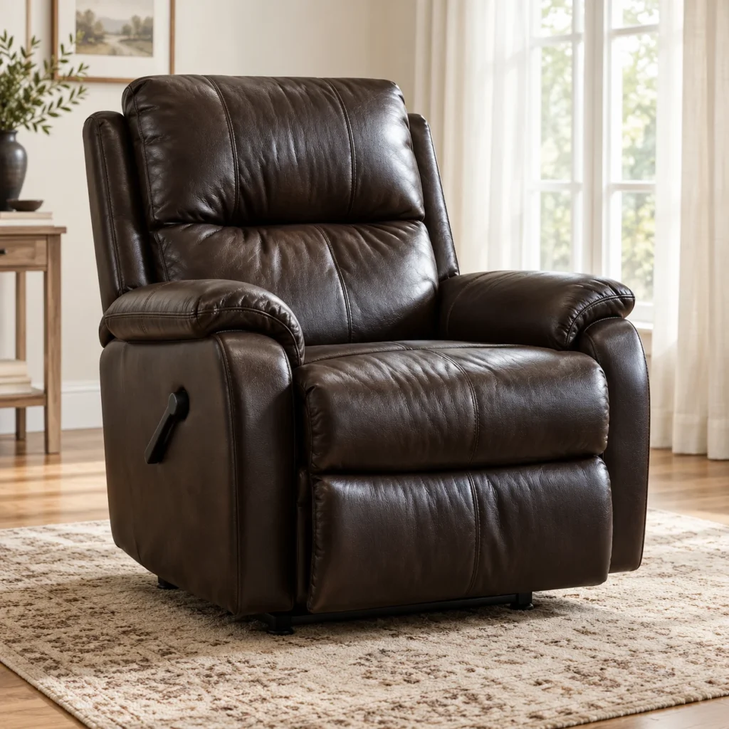 Leather recliner