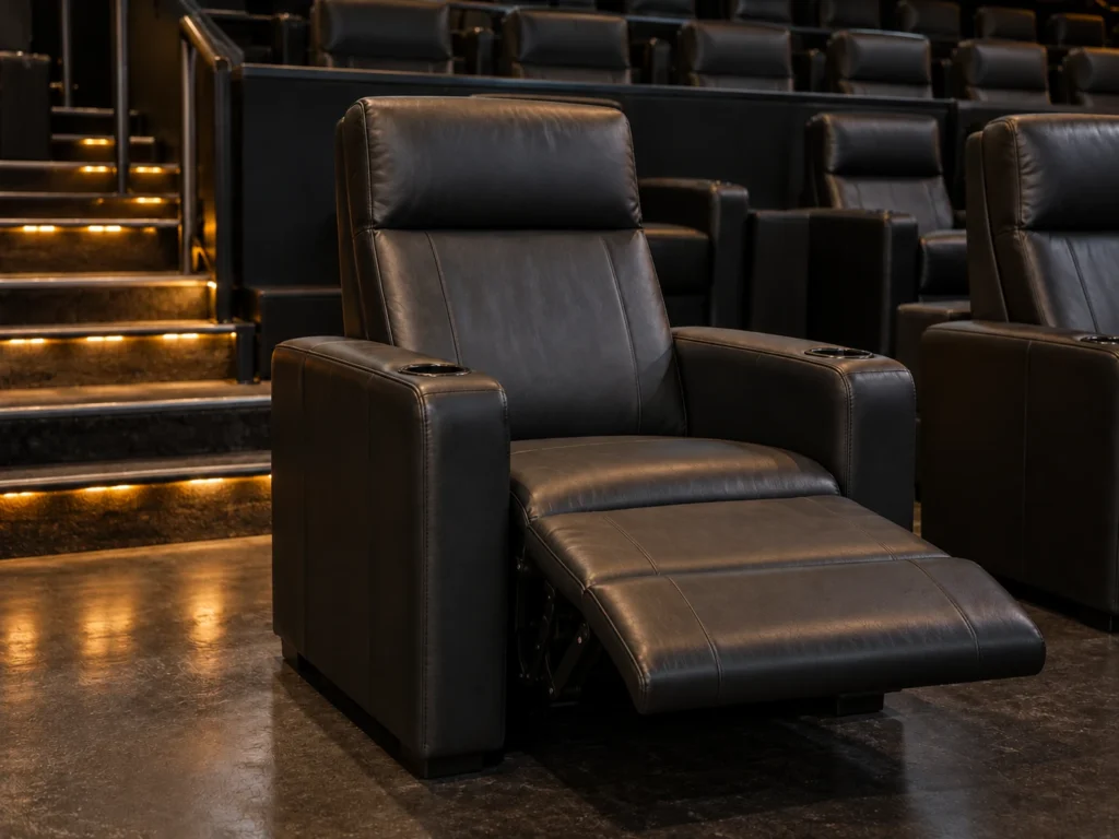 That recliner with its leg rest raised