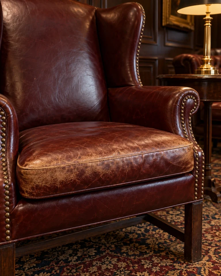 Seat edge on a club chair
