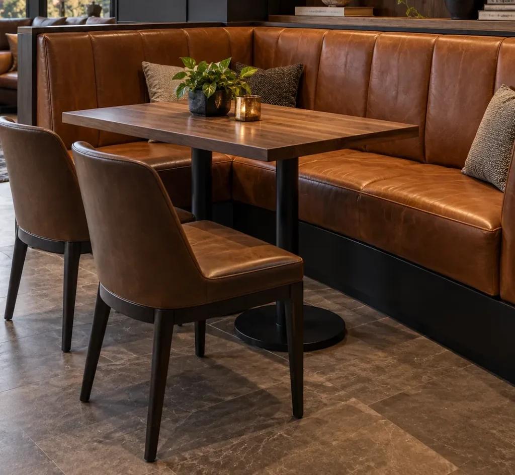 Built-in banquettes