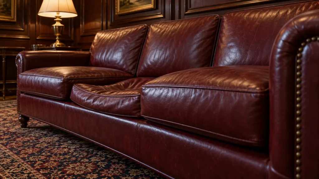 Three settee cushions sitting at visibly different heights