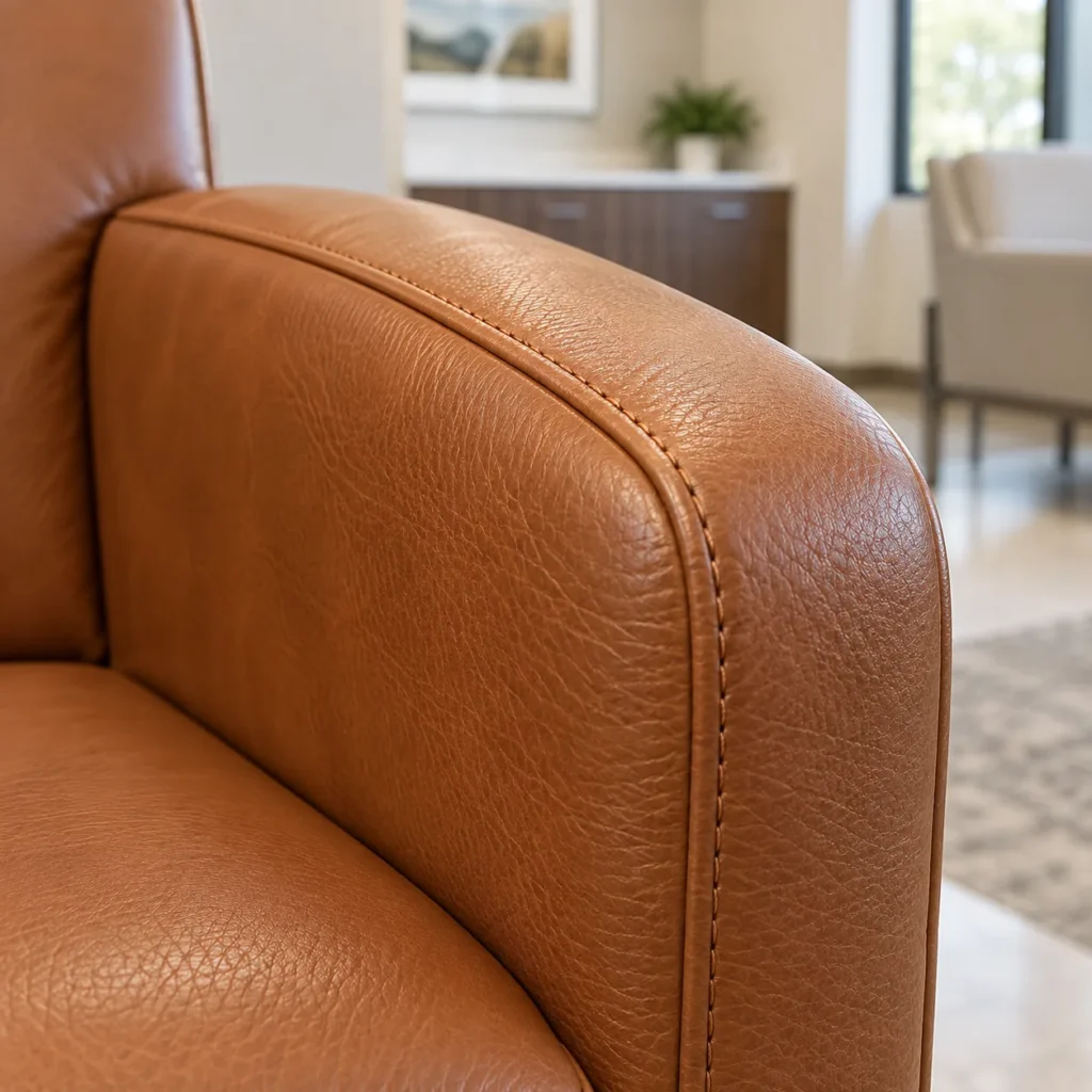 Leather during medical furniture reupholstery