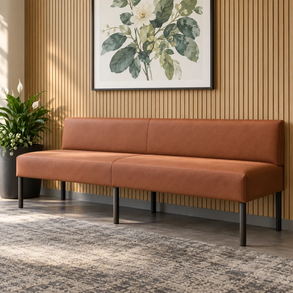 Waiting benches in a salon