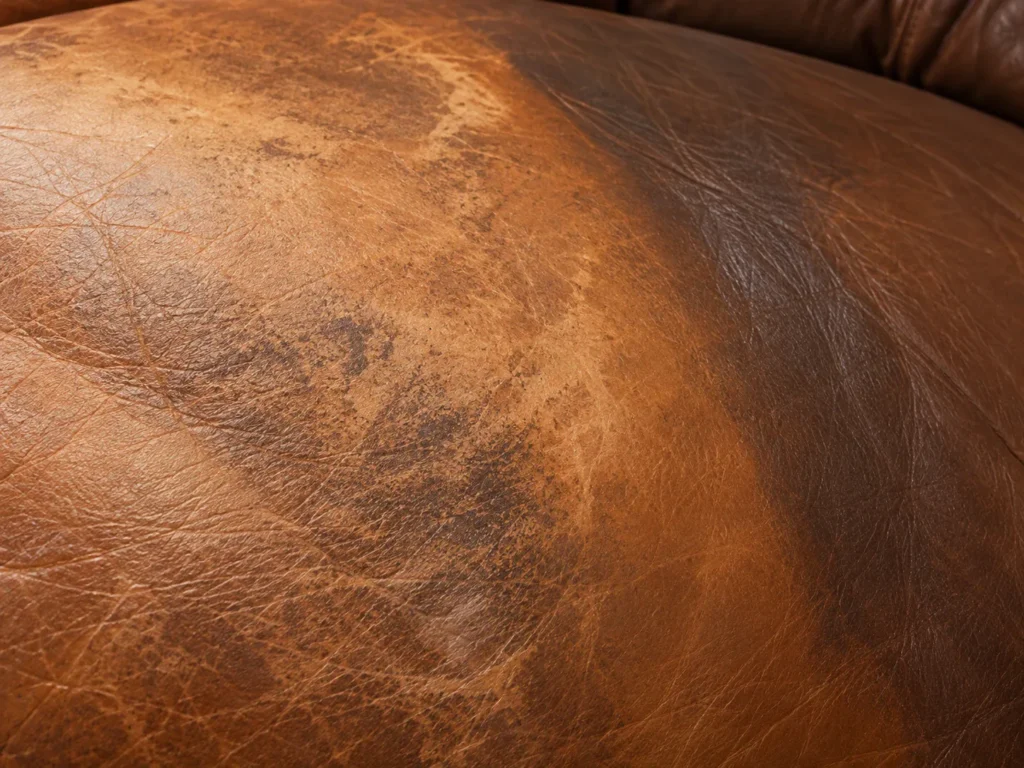 Color loss on leather: window bleaching