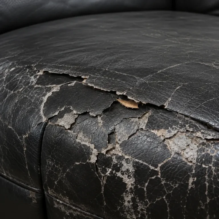 Leather needing a repair before color: bonded leather breaking up