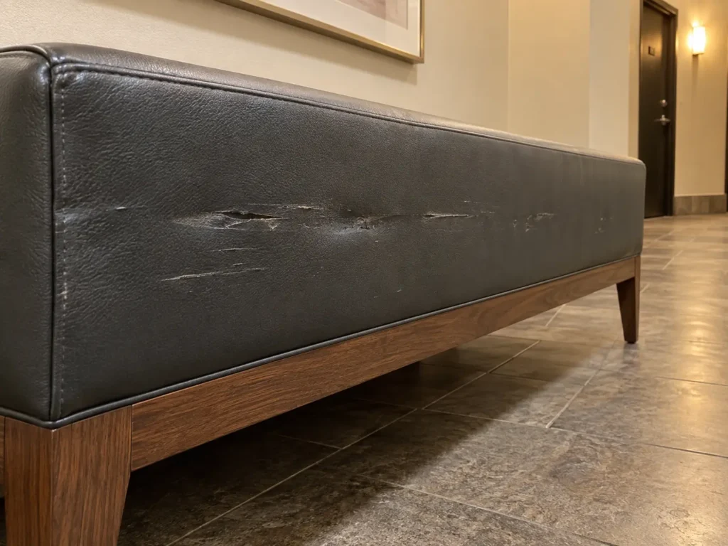 Dolly dents on shared building seating