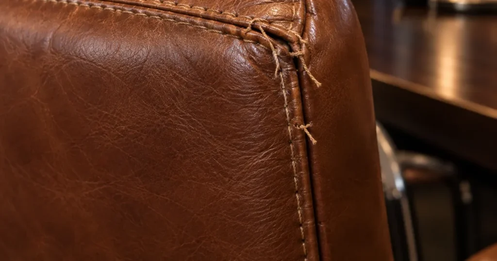 Stitching on a boardroom chair