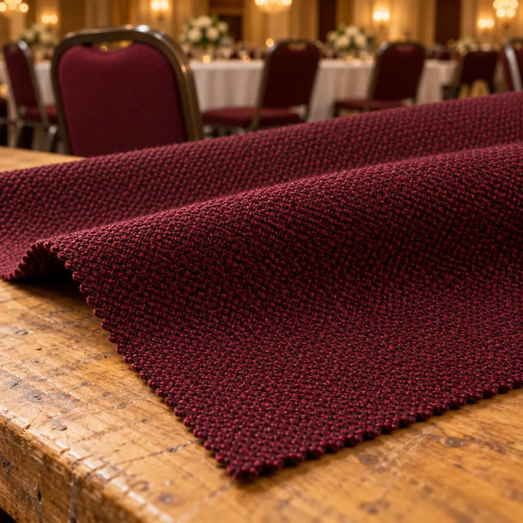 Commercial fabric for banquet chair covers