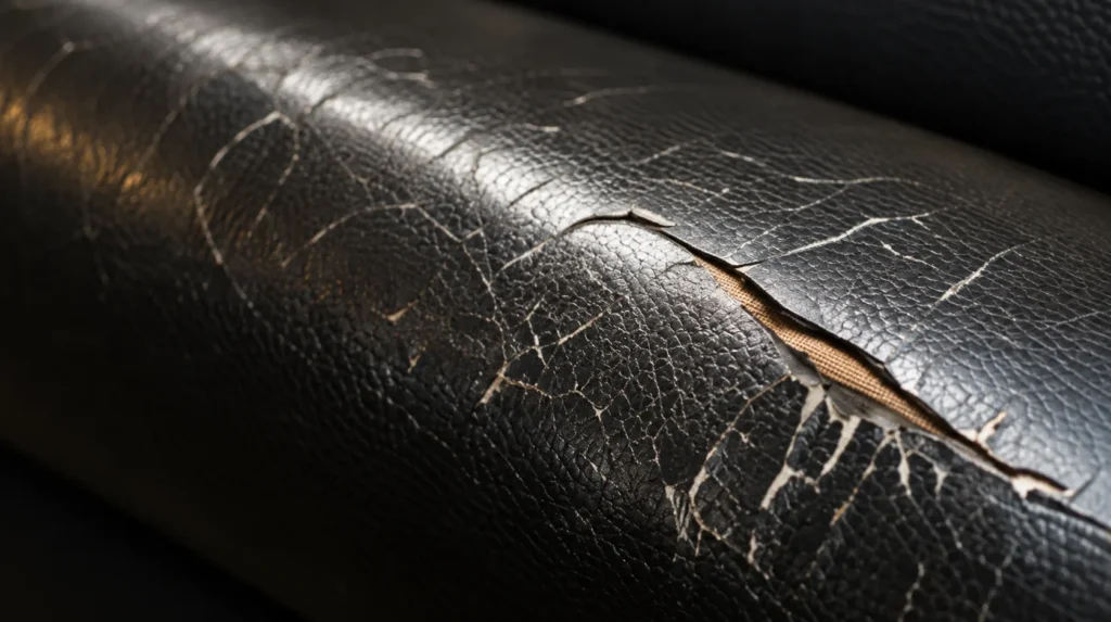 Cracked roll edge on bar seating
