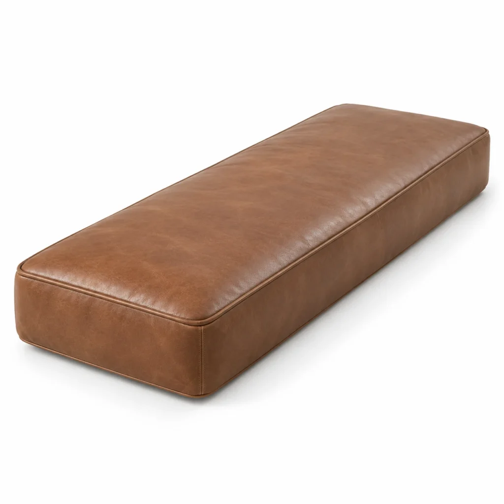 Leather cushion, Bench shape