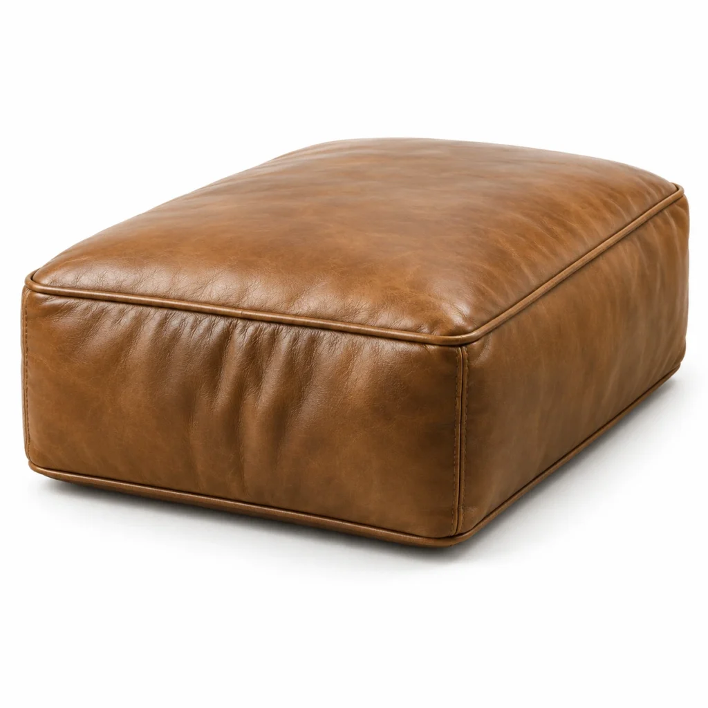 Leather cushion, Box shape