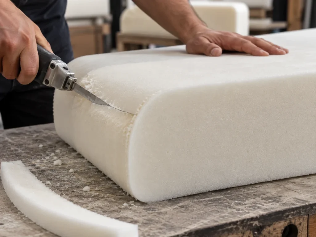 Making a new sofa cushion, step: shape