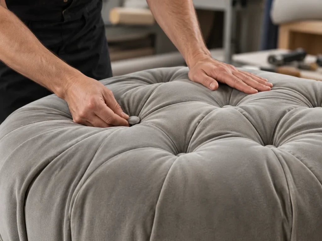 Making a new sofa cushion, step: install