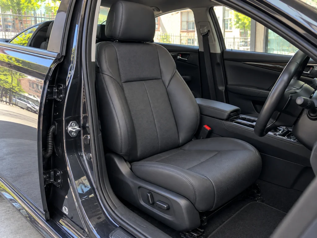 Leather car driver seat