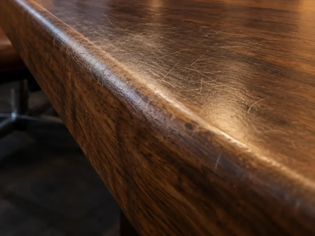 Table edges on office furniture