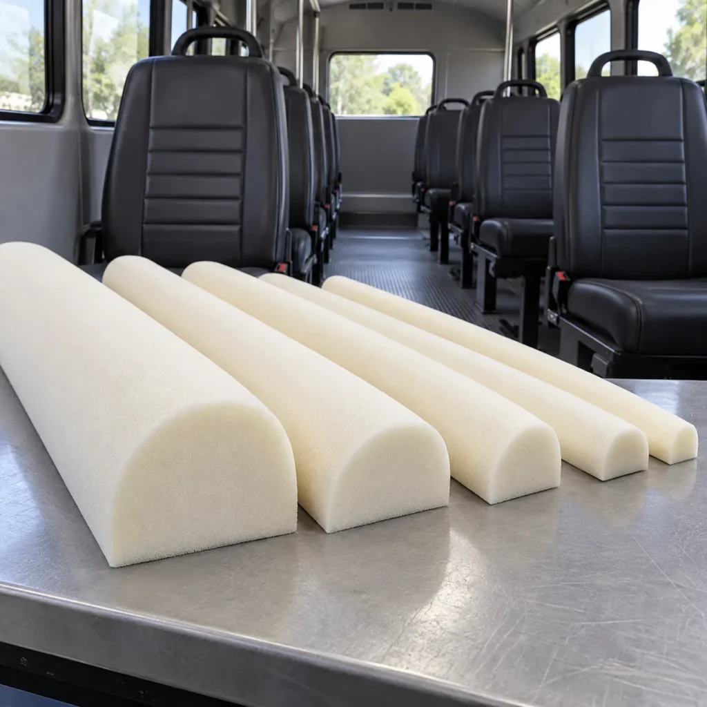 Edge-roll stock used to refoam vehicle seats