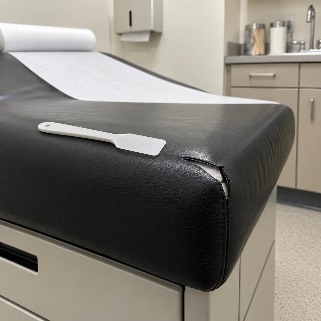 Patch behind the split in a clinic