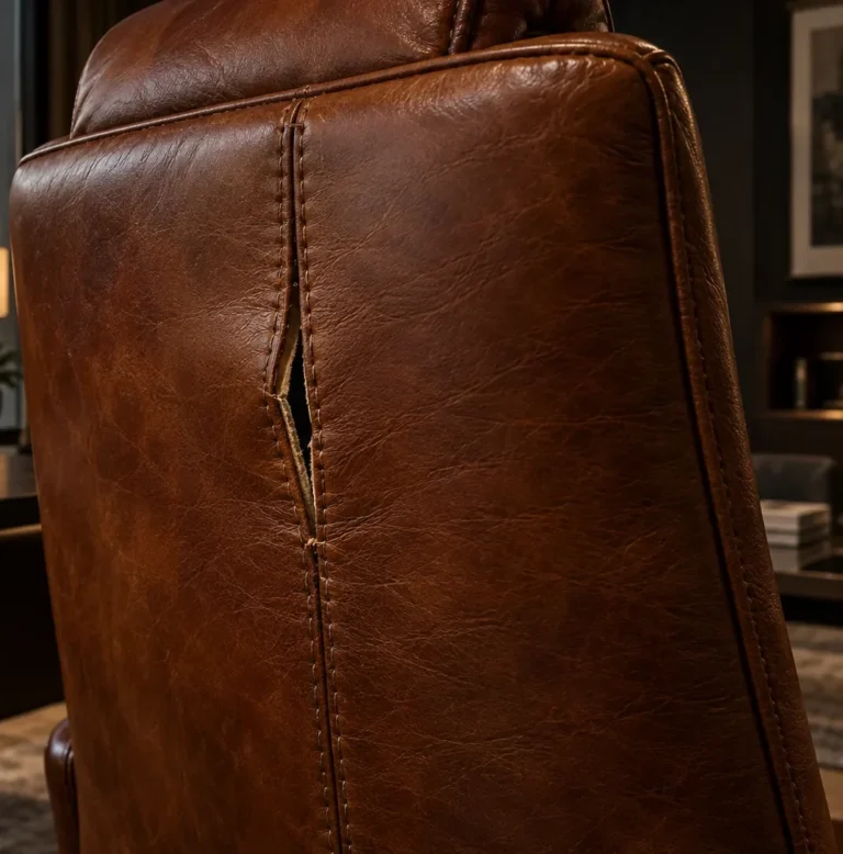 Seams on an executive chair