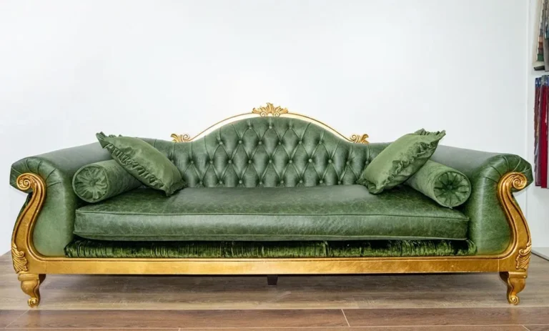 A sofa after recovering