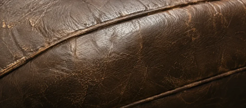 Crazing on hotel leather