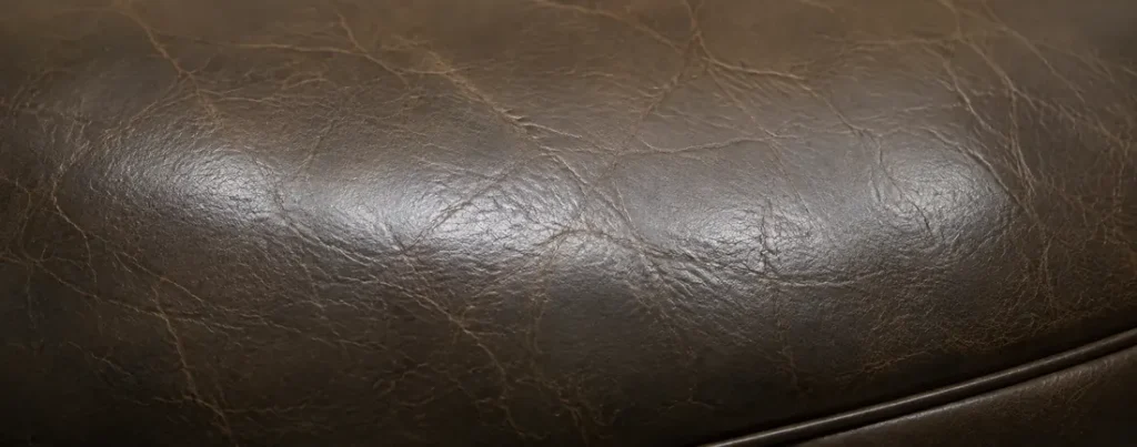 Bare high points on hotel leather