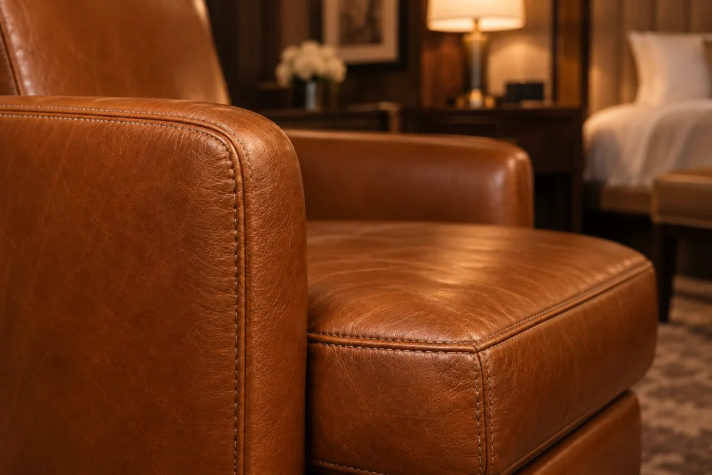 The same chair arm after repair