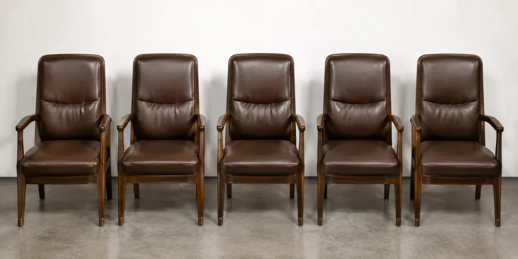 The same row once that chair was repaired