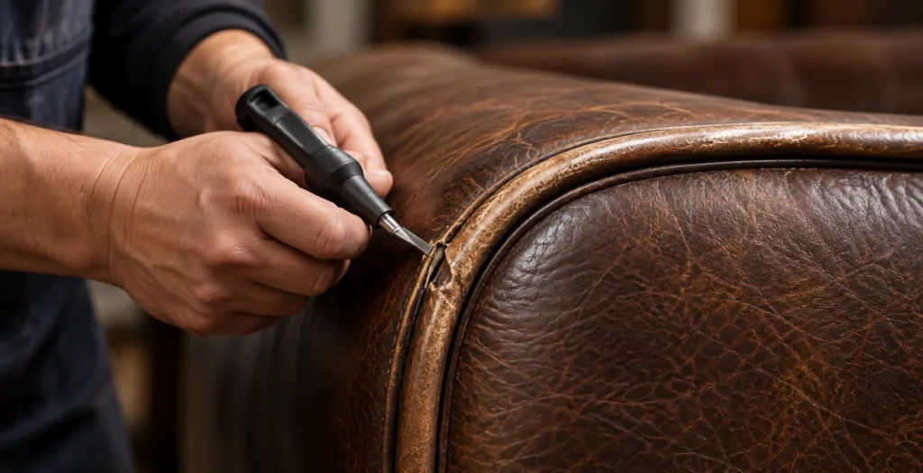 Leather bed work: rebuild edges