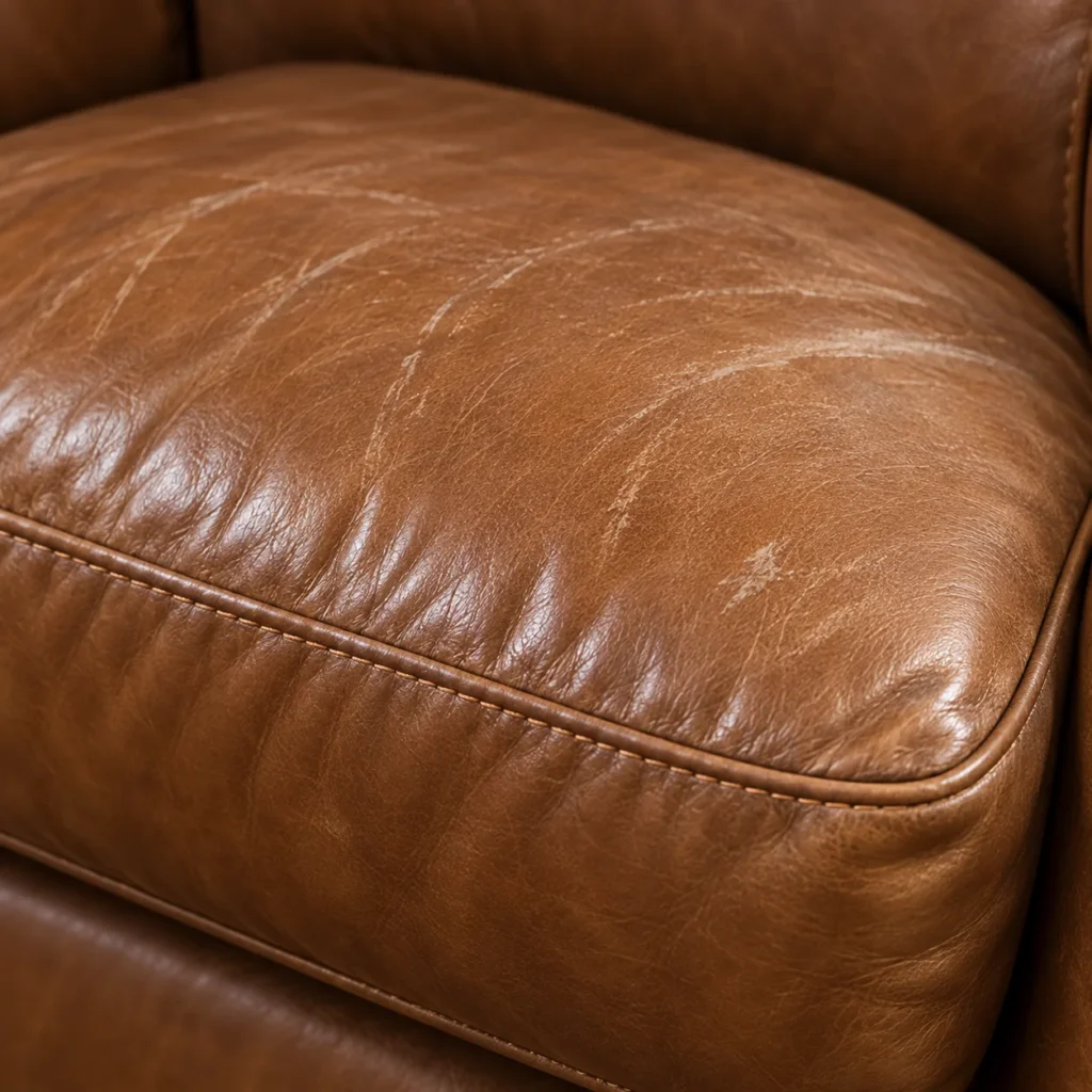 Soft corners on a leather chair