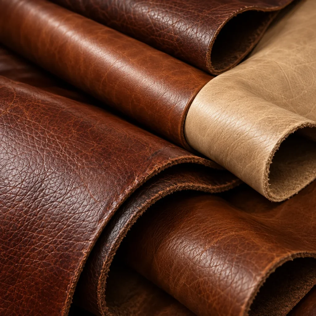 Hide selection for leather chair repair