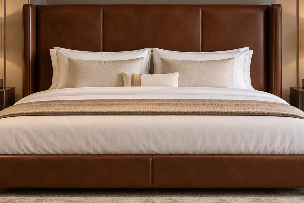 Panel Beds style upholstered bed
