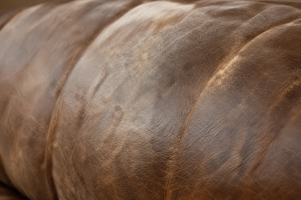 Fading on a leather sofa